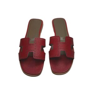 Hermes Oran Sandal Red For Women