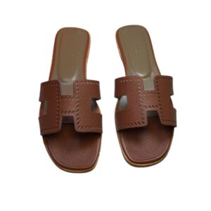 Hermes Oran Sandal Dark Brown For Women