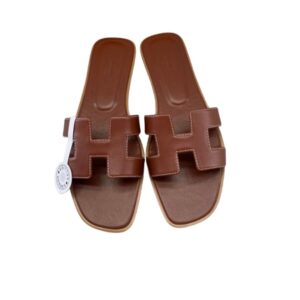 Hermes Oran Sandal Dark Brown For Women