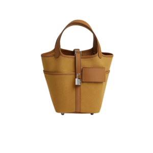 Hermes Picotin Lock 18 Pocket Top Handle Bag 7.1in/ 18cm Desert Silver Hardware For Women H083189CKBD