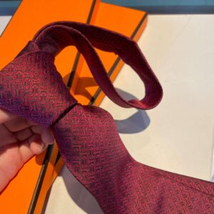 Alternative view of Hermes Tie Larguez Les Amarres Twillbi Red For Men