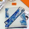 Hermes Tulipomanie Triangle Scarf Bleu Electrique For Women - Image 5
