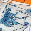 Hermes Tulipomanie Triangle Scarf Bleu Electrique For Women - Image 6
