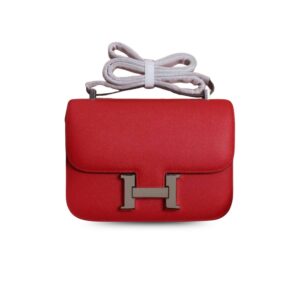 Hermes Constance Handbag Red For Women 22cm/8.7in