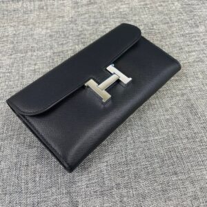 Alternative view of Hermes Constance Epsom Long Wallet 20cm/7.9in Silver Toned Hardware For Women Black
