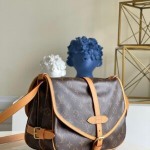 Alternative view of Louis Vuitton Saumur MM Crossbody Bag 11.8in 30cm Brown Monogram Canvas Gold Hardware For Women M40710