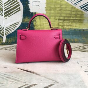 Alternative view of Hermes Mini Kelly Pink For Women Gold Toned Hardware 7.5in/19cm