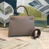 Hermes Kelly 25 Sellier Epsom Gris Asphalt Bag For Women Silver Toned Hardware, Women's Handbags, Shoulder Bags 10in/25cm - Image 9