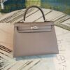 Hermes Kelly 25 Sellier Epsom Gris Asphalt Bag For Women Silver Toned Hardware, Women's Handbags, Shoulder Bags 10in/25cm - Image 8