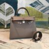 Hermes Kelly 25 Sellier Epsom Gris Asphalt Bag For Women Silver Toned Hardware, Women's Handbags, Shoulder Bags 10in/25cm - Image 7