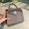 Hermes Kelly 25 Sellier Epsom Gris Asphalt Bag For Women Silver Toned Hardware, Women's Handbags, Shoulder Bags 10in/25cm - Image 6