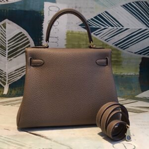 Alternative view of Hermes Kelly 28 Greige Bag With Gold Toned Harware For Women, Women's Handbags, Shoulder Bags 11in/28cm