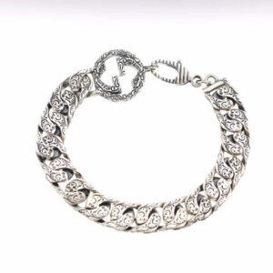 Alternative view of Gucci Interlocking G Chain Bracelet Silver Tone For Men 454285 J8400 0811