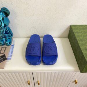Alternative view of Gucci Interlocking G Slide Sandal Blue For Men