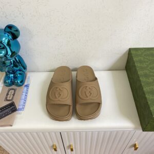 Alternative view of Gucci Interlocking G Slide Sandal Green For Men 692380 JF000 3727