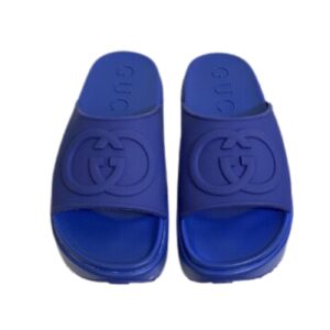 Gucci Interlocking G Slide Sandal Blue For Men