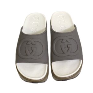 Gucci Interlocking G Slide Sandal Dark Grey For Men 692380 JF000 1126