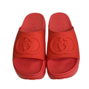 Gucci Interlocking G Slide Sandal Red For Men