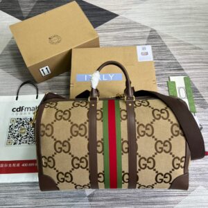 Alternative view of Gucci Jumbo GG Large Duffle Bag Brown 20.5in/52cm 696039 UKMKG 8396
