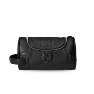 Gucci Jumbo GG Small Toiletry Case Black 9.4 in/ 24 cm 739378 AABY0 1000