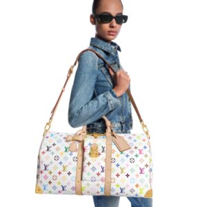Alternative view of Louis Vuitton LV x TM Keepall Bandouliere 45 Travel Bag 17.7in/ 45cm Multicoloured Gold Hardware M13742