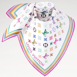 Alternative view of Louis Vuitton LV x TM Monogram Multicolor Square 90 Blanc For Women - M94967