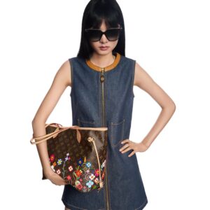 Alternative view of Louis Vuitton LV x TM Neverfull MM Tote Bag 12in/ 31cm Brown Monogram Gold Hardware For Women M13271