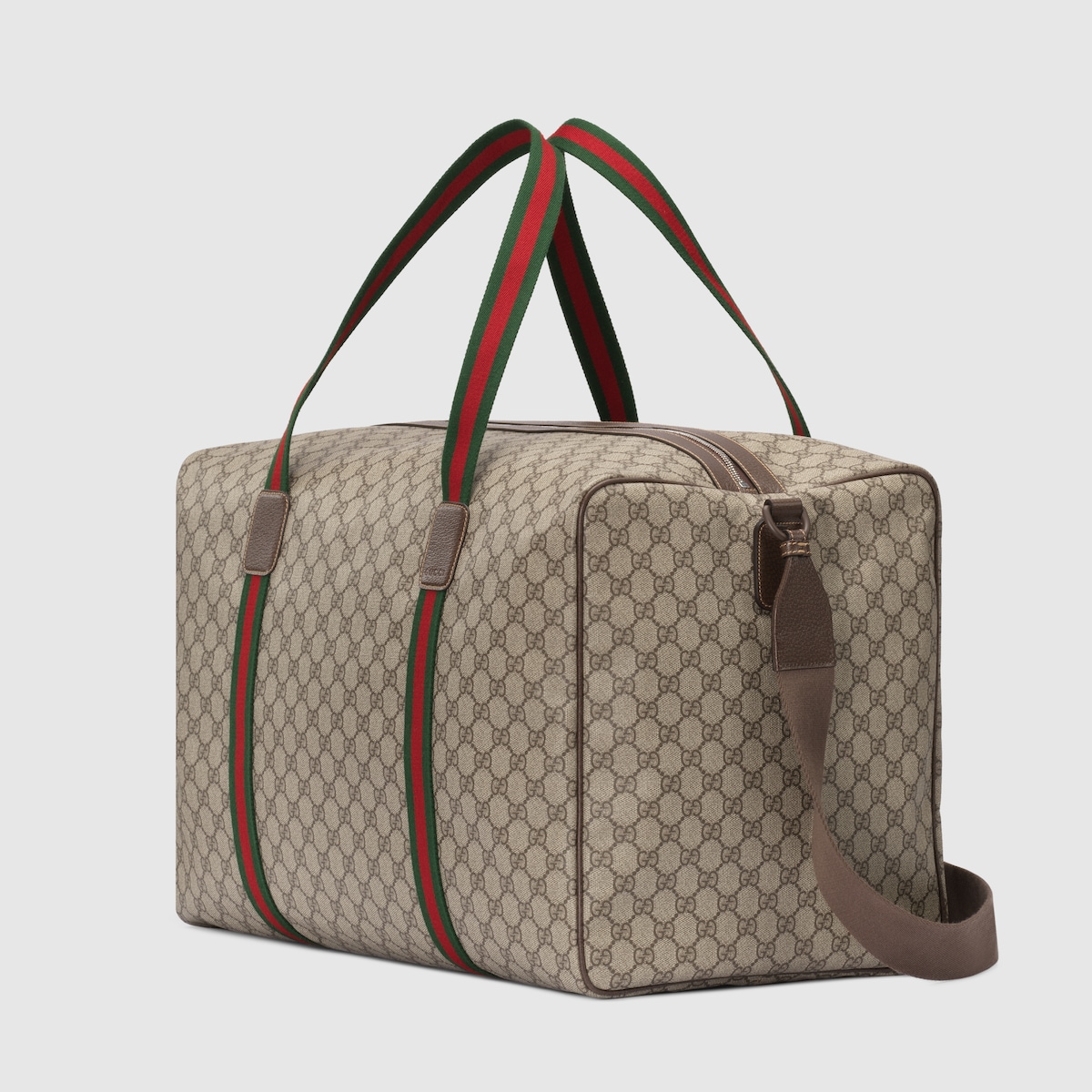 Gucci Large Duffle Bag With Web Beige 20.5 In/ 52 Cm 760152 FACK7 9768 - Image 3