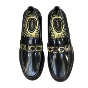 Gucci Loafer With Logo Gucci Black For Men