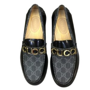 Gucci Loafer With Logo Gucci Black For Men