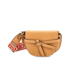 Loewe Gate Dual Mini Shoulder Bag 8.3in/ 21cm Beige Gold Hardware For Women