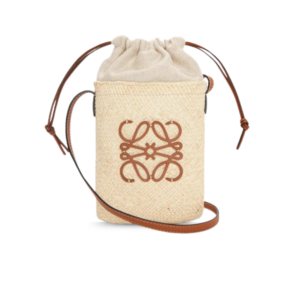Loewe Square Pocket Crossbody Bag 8.9in/ 22.5cm Natural/ Tan For Women C630G35X05