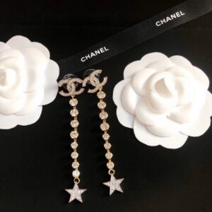 Alternative view of Chanel Long Star Earrings Gold For Women