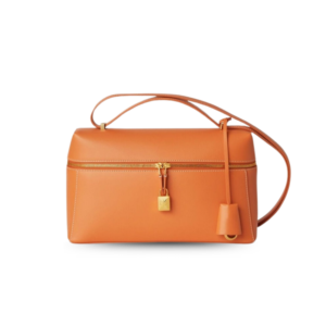 Loro Piana Extra L27 Top Handle Bag 10.6in/ 27cm Cinnamon Orange Gold Hardware For Women FAN3462 L0AX