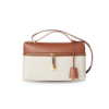 Loro Piana Extra L27 Top Handle Bag 11in/ 27cm Natural/ Caramel Sugar For Women FAO3001 B4AU