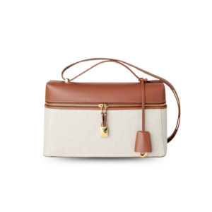 Loro Piana Extra L27 Top Handle Bag 11in/ 27cm Natural/ Caramel Sugar For Women FAO3001 B4AU