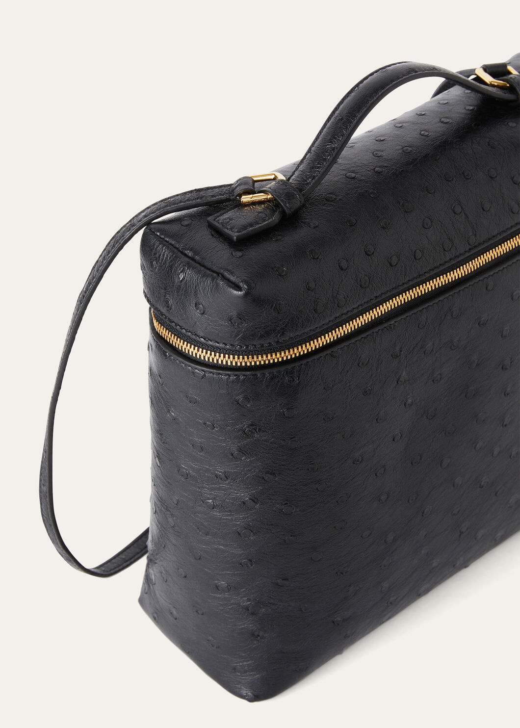 Loro Piana Extra Pocket L23.5 Backpack 9.1in/ 23cm Black Gold Hardware For Women FAN4194 8000 - Image 5