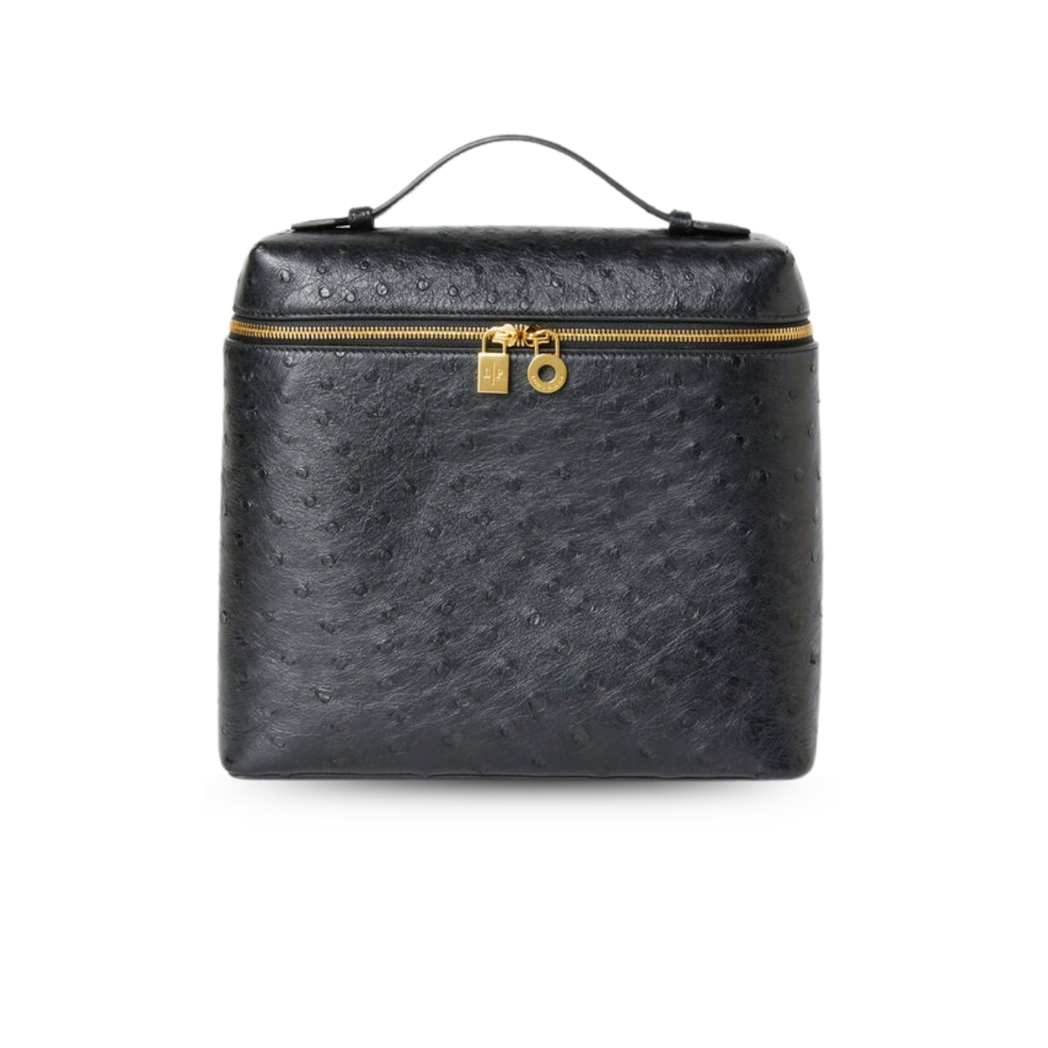 Loro Piana Extra Pocket L23.5 Backpack 9.1in/ 23cm Black Gold Hardware For Women FAN4194 8000