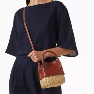 Alternative view of Loro Piana Micro Bale Top Handle Bag 6.3in/ 16cm Deep Kummel Gold Hardware For Women FAP5822_B4K8