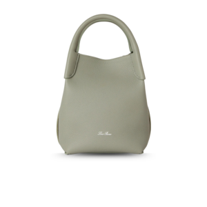 Loro Piana Bale Small Top Handle Bag 6.7in/ 17cm Light Wasabi Silver Hardware For Women FAN8964 50YB