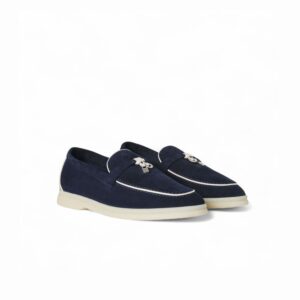 Loro Piana Summer Charms Walk Loafers Navy Blue For Women - FAL5899 W000