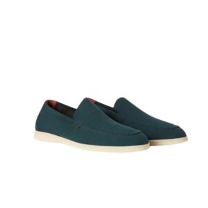 Loro Piana Summer Knitted Loafers Blue For Men FAE8127