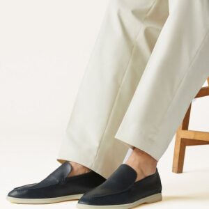 Alternative view of Loro Piana Summer Walk Loafers Navy Blue For Men FAM9405