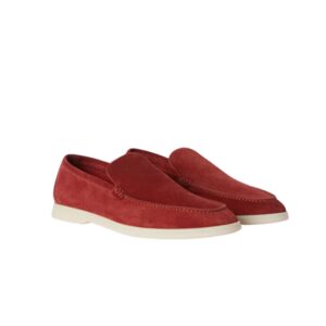 Loro Piana Summer Walk Loafers Red For Men FAI3276