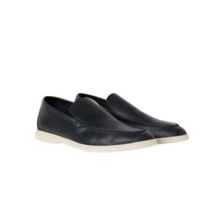 Loro Piana Summer Walk Loafers Navy Blue For Men FAM9405