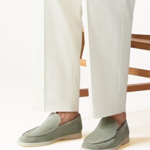 Alternative view of Loro Piana Summer Walk Loafers Green For Men FAI3276