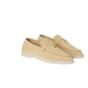 Loro Piana Summer Charms Walk Loafers Beige For Women - FAE5444 2096