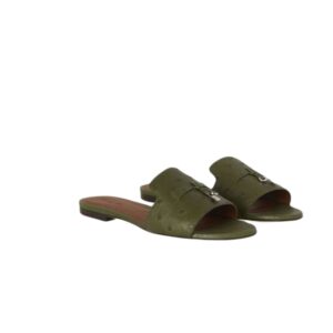 Loro Piana Summer Charms Sandal Dark Lichen Green For Women - FAL0468 50OM