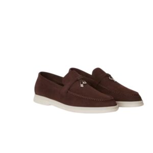 Loro Piana Summer Charms Walk Loafers Chocolate For Women - FAE5444 H026