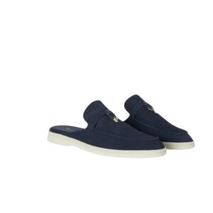 Loro Piana Babouche Charms Walk Loafers Argo Blue Melange For Women - FAI1543 W948